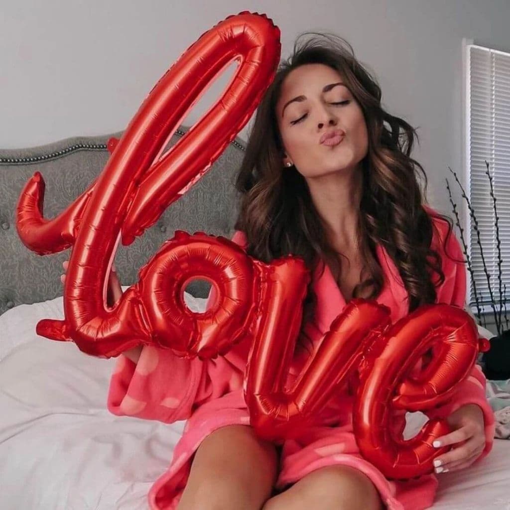 Balão LOVE Metalizado 46" Polegadas Decorativo Festas Pedido Namoro Noivado Casamento Dia das Mães