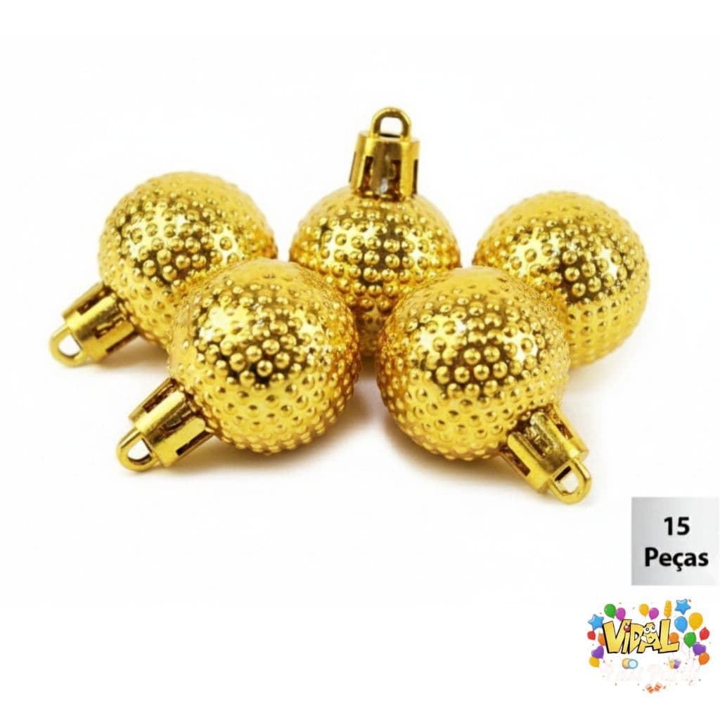 Kit 15 Bolas Bolinhas Mista Glitter Fosca Alto Relevo Decoração Natalina Enfeite De Árvore Natal 3cm