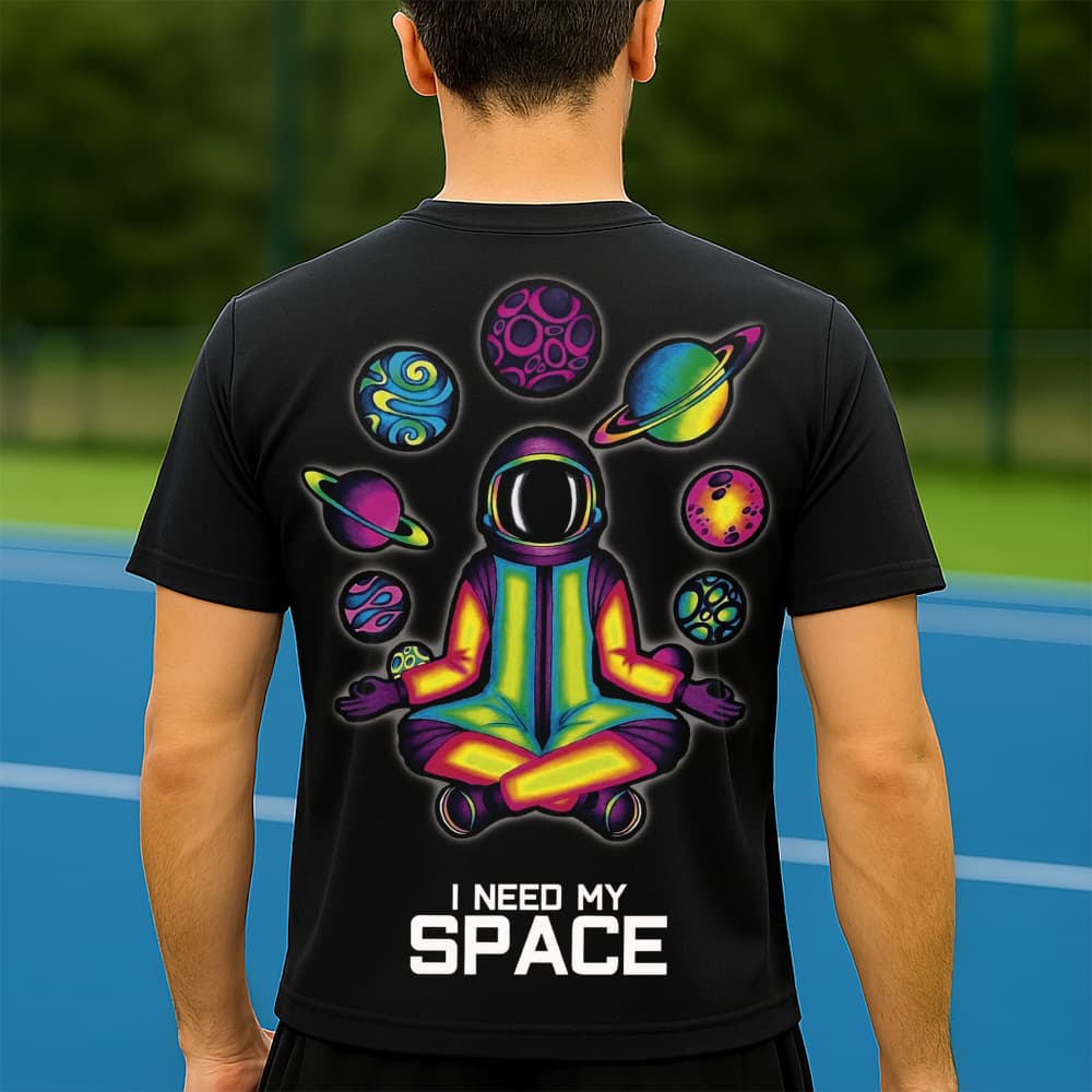 Camiseta Dry Fit Masculina Estampada Astronauta Planejando P ao GG Leve Respirável Academia Treino