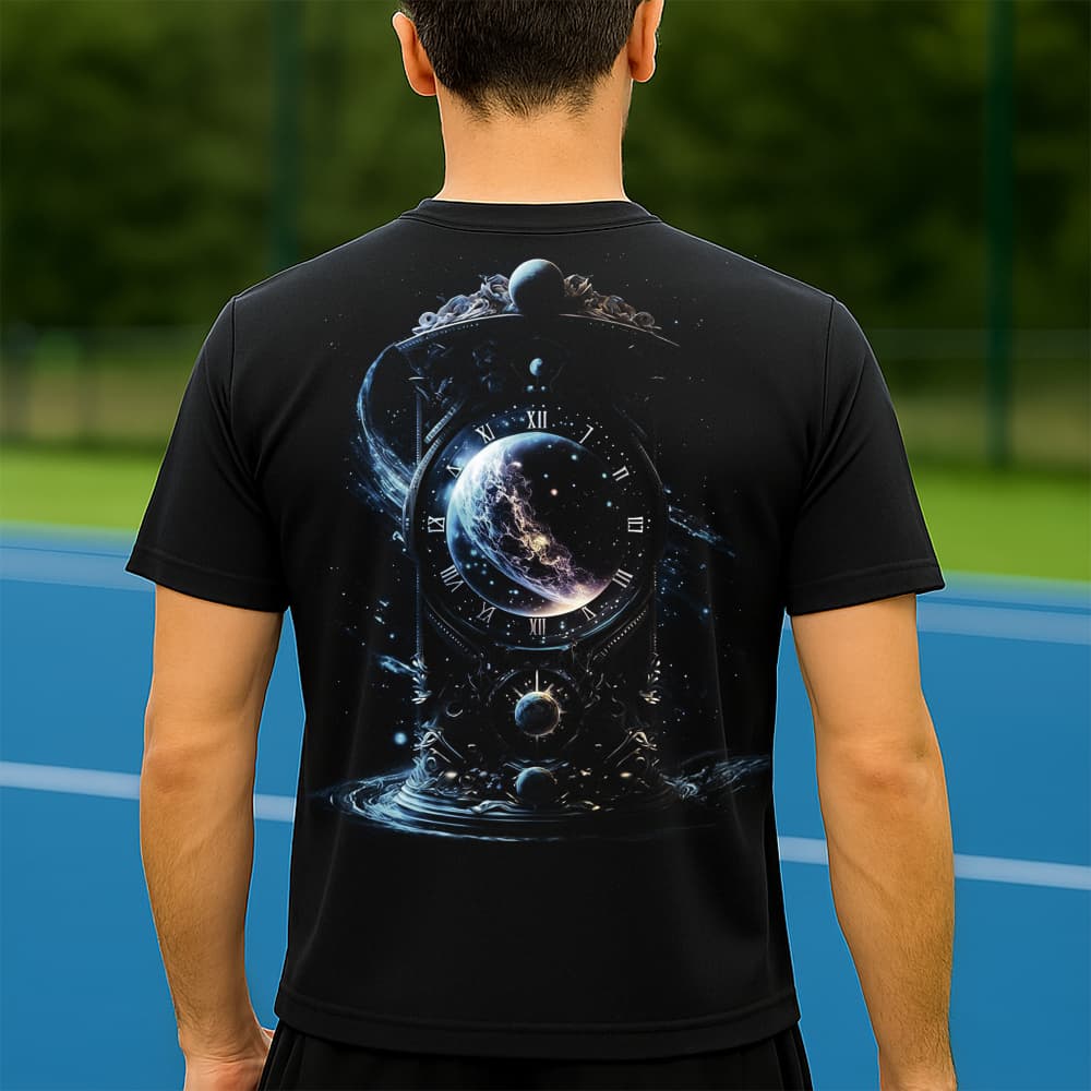 Camiseta Dry Fit Masculina Estampada Máquina do Tempo P ao GG Leve Respirável Academia Treino