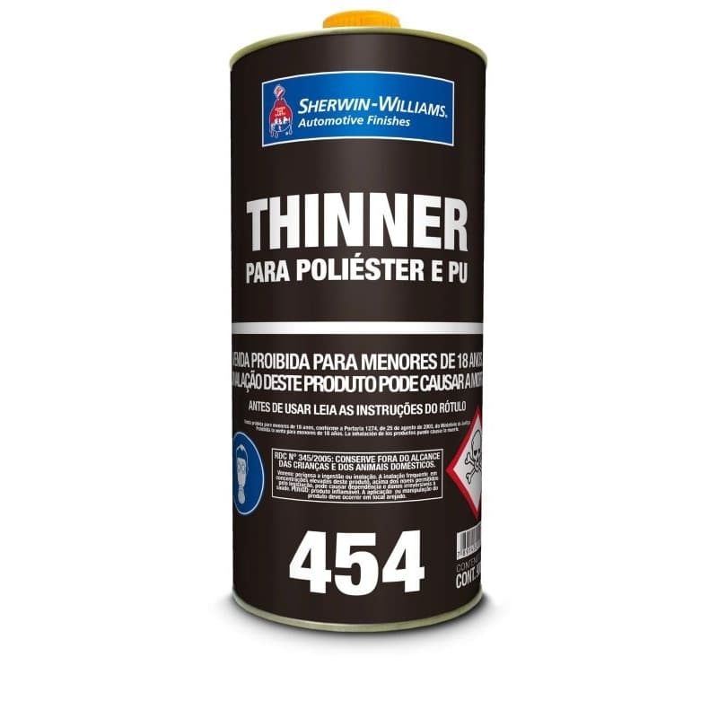 THINNER PARA POLIÉSTER E PU 454 900ml Sherwin Williams