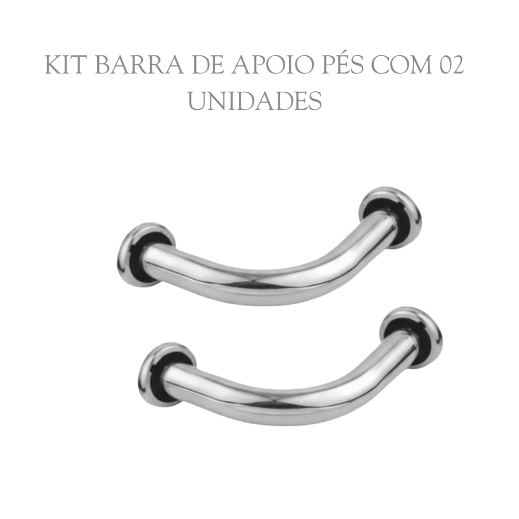 Kit 2 Barras de Apoio Canto Banheiro Apoio Pés Depilação Alça de Segurança Idosos