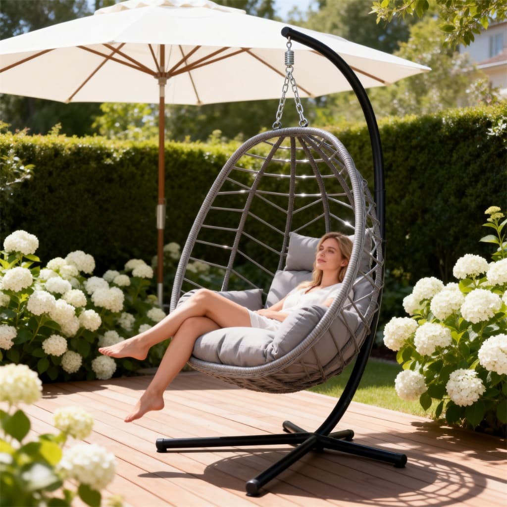Cadeira Balanço Suspensa Serenelife Com Suporte Para Jardim