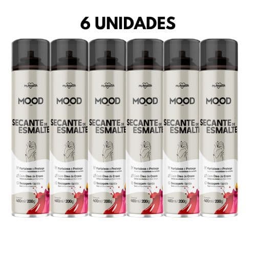 COMBO 6 UNIDADES SECANTE DE ESMALTE MOOD MY HEALTH 400ML