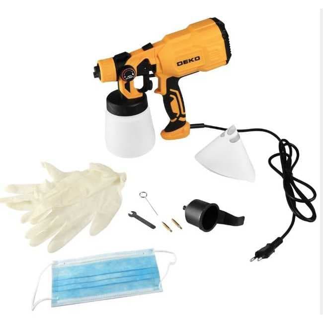 Pistola de Pintura Pulverizadora DEKO  Elétrica 550W 110V 800ml 3 Bicos e Acessórios DEKO