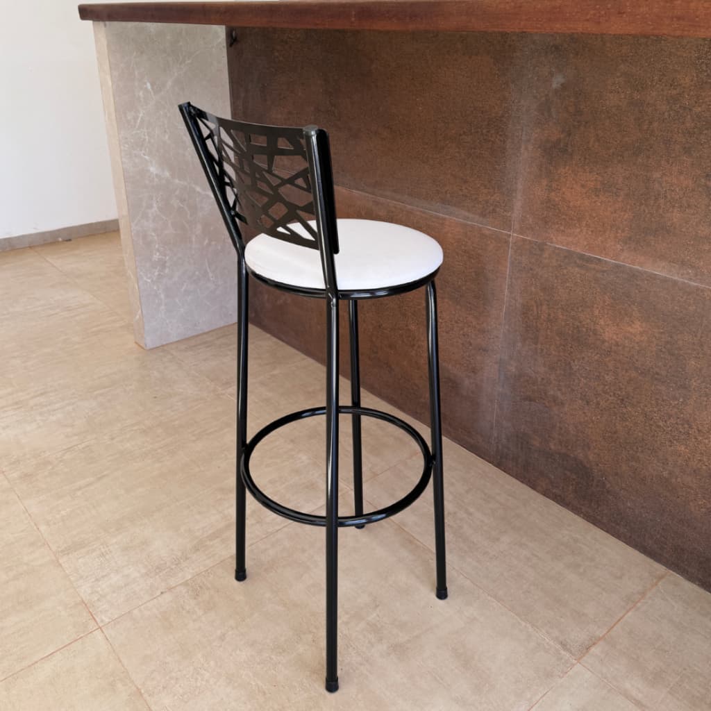Banqueta Alta/Baixa Reforçada Para Cozinha e Balcão Estilo Moderno Bistrô Varanda Gourmet