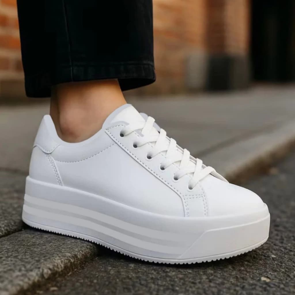 Tênis Plataforma Feminino Moda Confortável Perfeito Para Trabalho Lazer E Rotina
