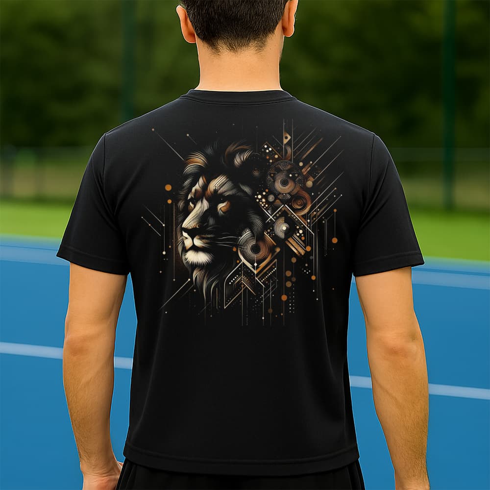 Camiseta Dry Fit Masculina Estampada Leão Tecnológico P ao GG Leve Respirável Academia Treino