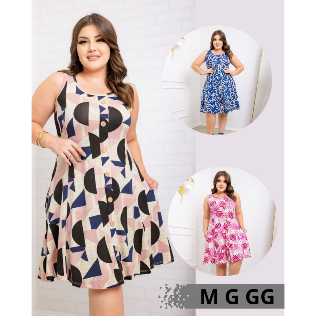 Vestidinho Soltinho Modelo Mary - P ao GG - Sensação do verão - Estampas Lindas