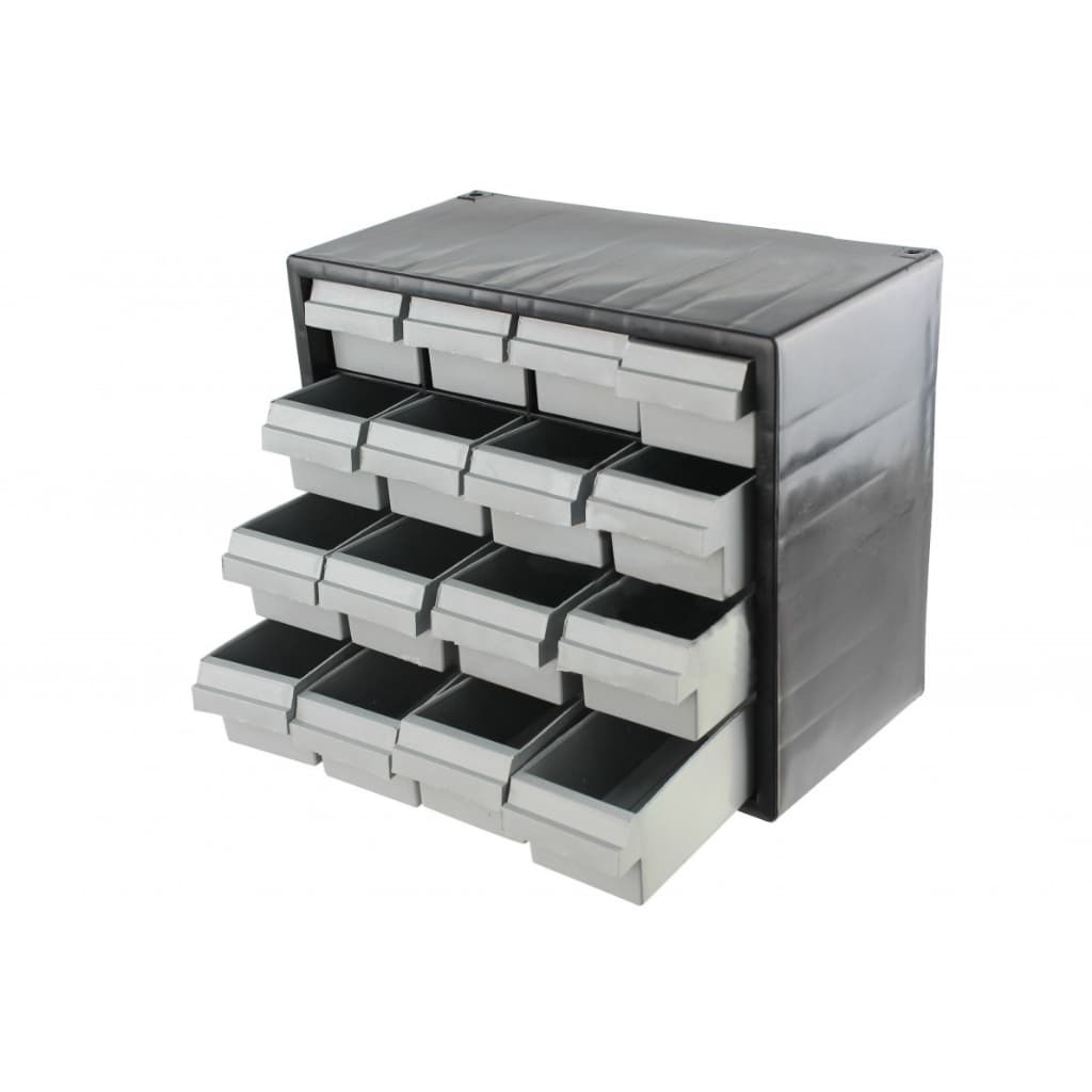 Gaveteiro Plástico- Organizador - MULTIUSO Com 16 Gavetas - Médio para Cabos, Adaptadores, Parafusos e Etc 7000 TOY