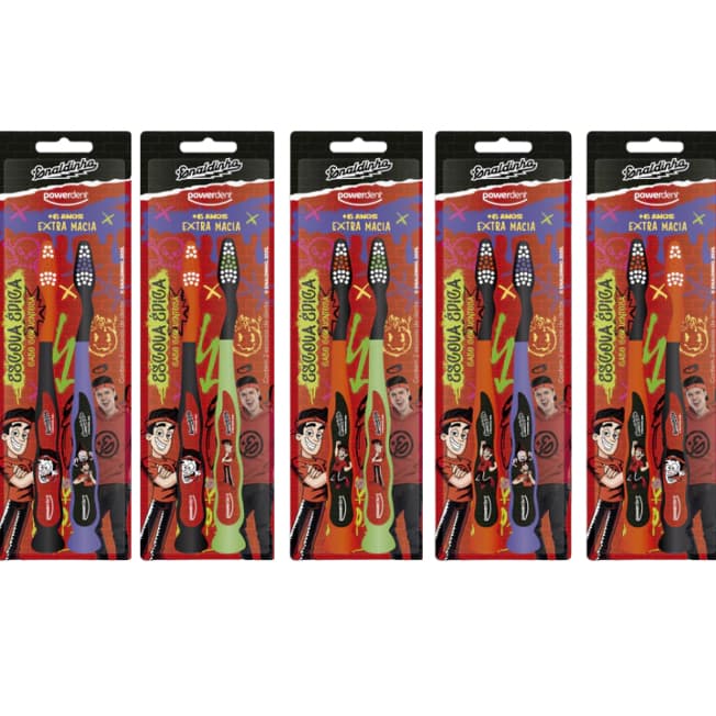 Escova de Dentes Infantil Enaldinho Powerdent – Kit com 2 Unidades