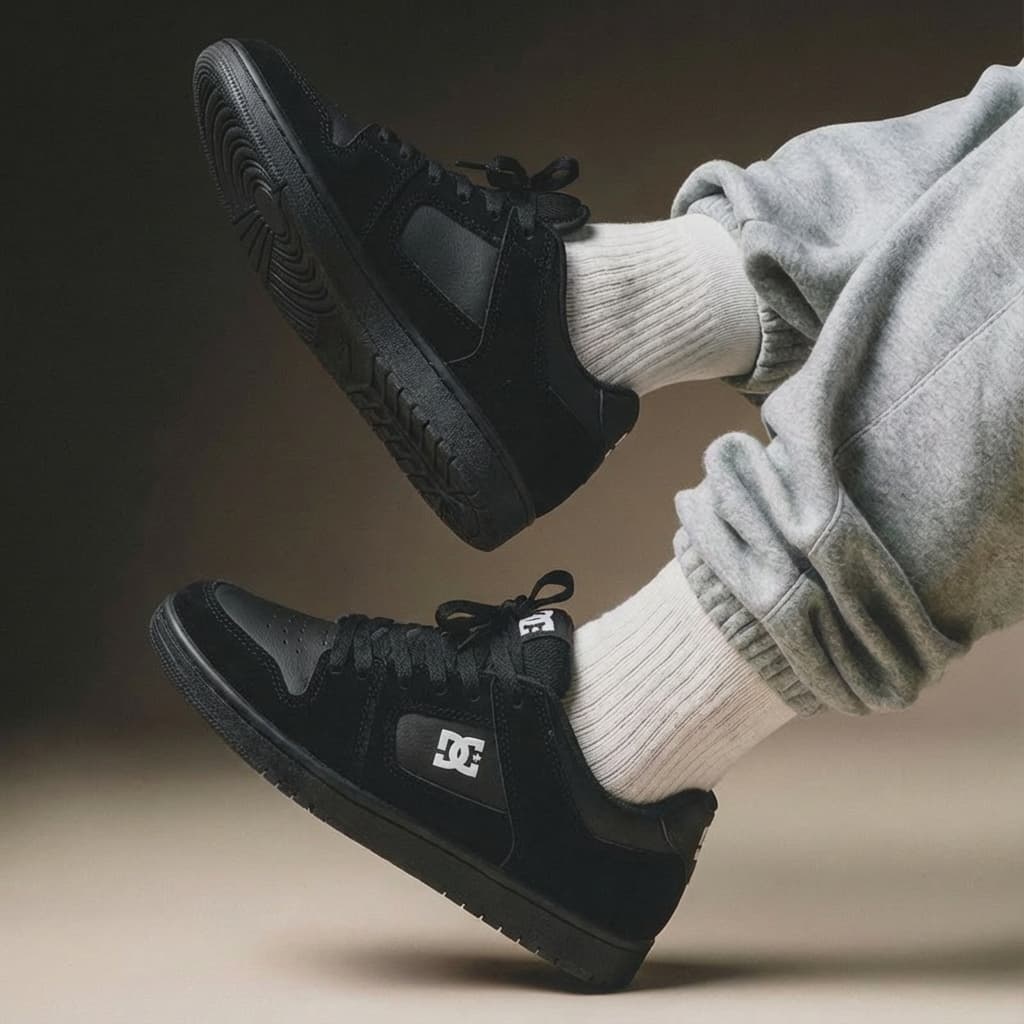 Tênis Casual Básico Preto e Preto/Branco Unissex Dia a Dia 34-43