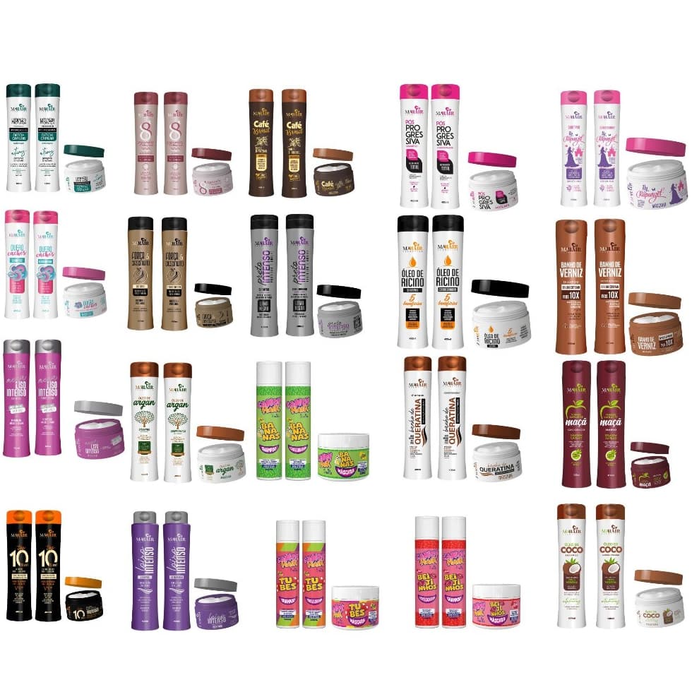 Kit Capilar Linha Completa Shampoo Condicionador e Máscara Capilar Mahair - Promoção!