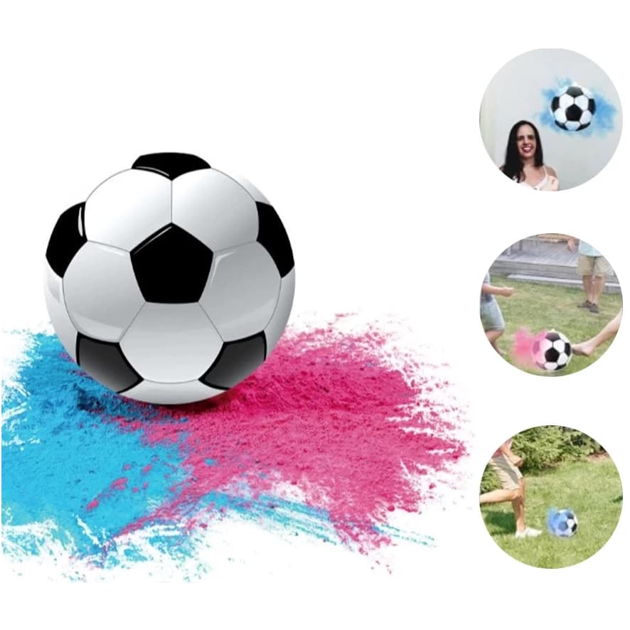 Bola Futebol Chá Revelação Plástico Menino Menina Pozinho Rosa ou Azul