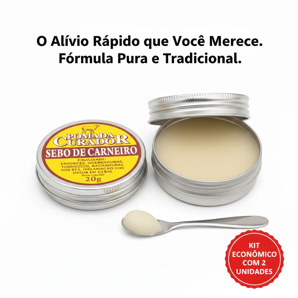 Segredo Da Vovó: Kit 2x Pomada Sebo de Carneiro Original