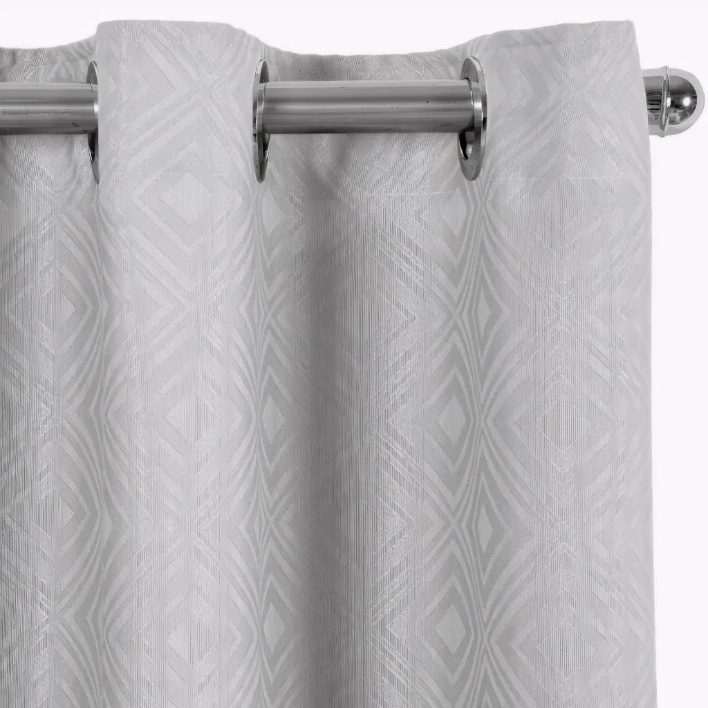 Cortina Para Sala Jacquard Geométrica Estampada 4,00x2,60m Varão 3m Luxo