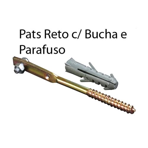 KIT 4 PARAFUSOS SUPORTE PATS PARA CORTINA C/BUCHA E PARAFUSOS