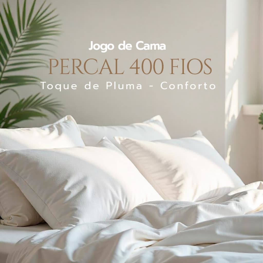 Conforto Jogo de Cama 3 Peças Day by Day 400 Fios Toque de Pluma