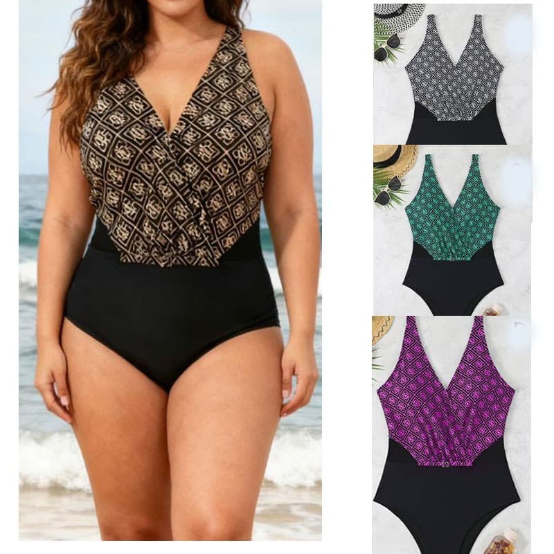 Maiô Feminino Plus Size Com bojo Elegância Estiloso Moda Praia Feminino Fashion 48-54