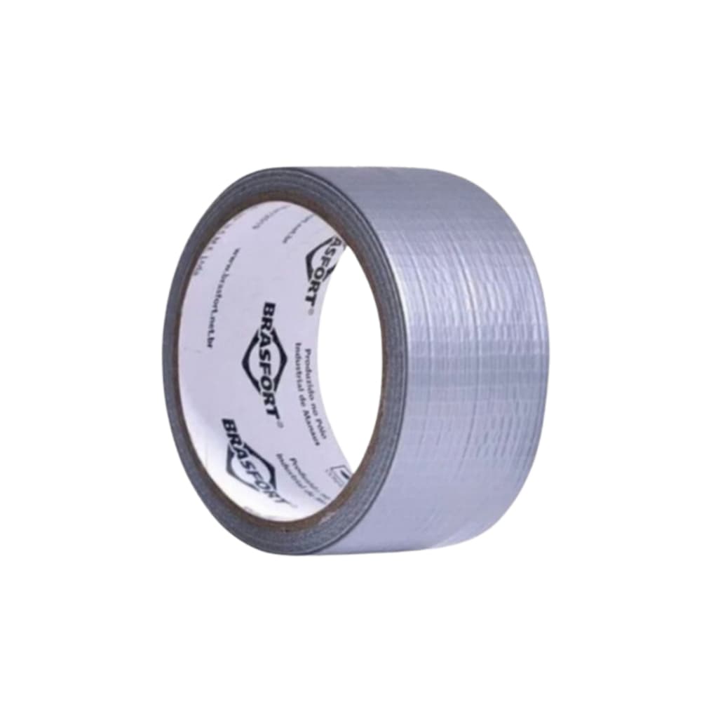 Fita Multiuso, Reforçada, 48mm x 10m, Tipo Silver Tape, Cinza Fixação Profissional