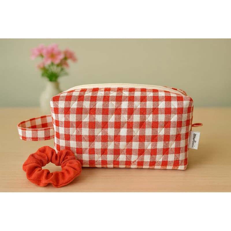 Bolsa Necessaire Feminino Porta Maquiagem Xadrez