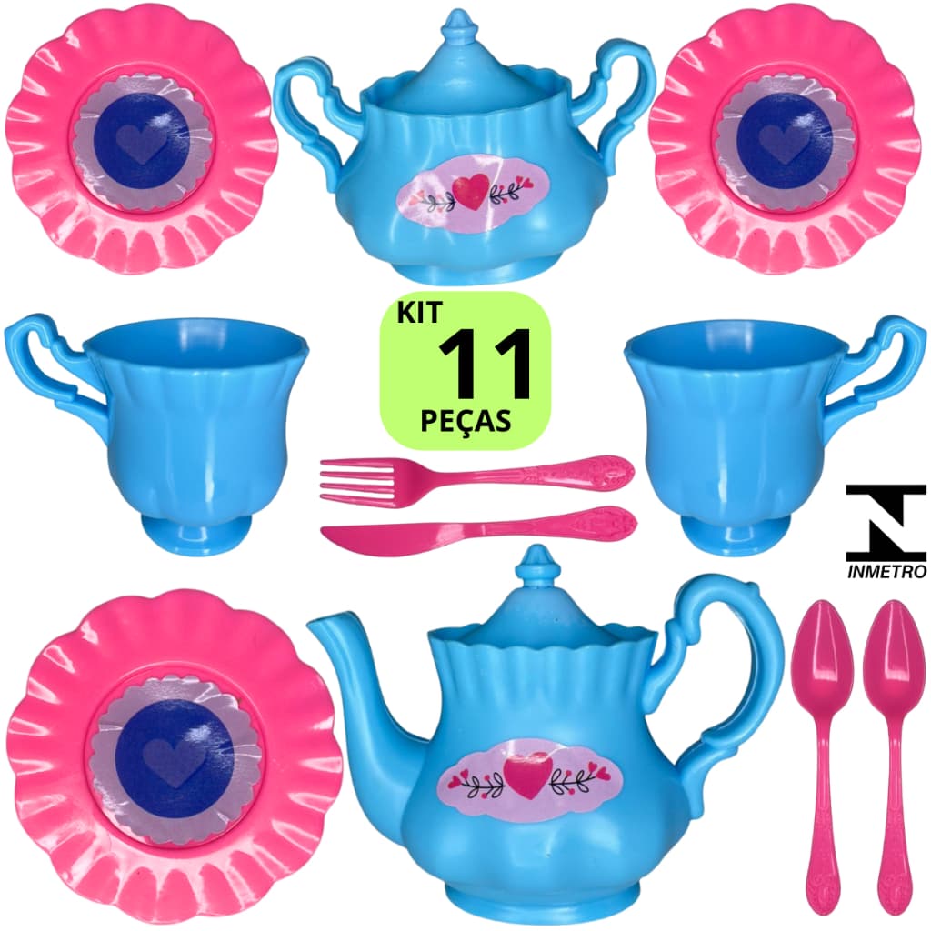 Kit Brinquedo Infantil Chá Xicara Docinhos e Tortas Para Crianças Menina Menino Cozinha Divertido Faz De Conta