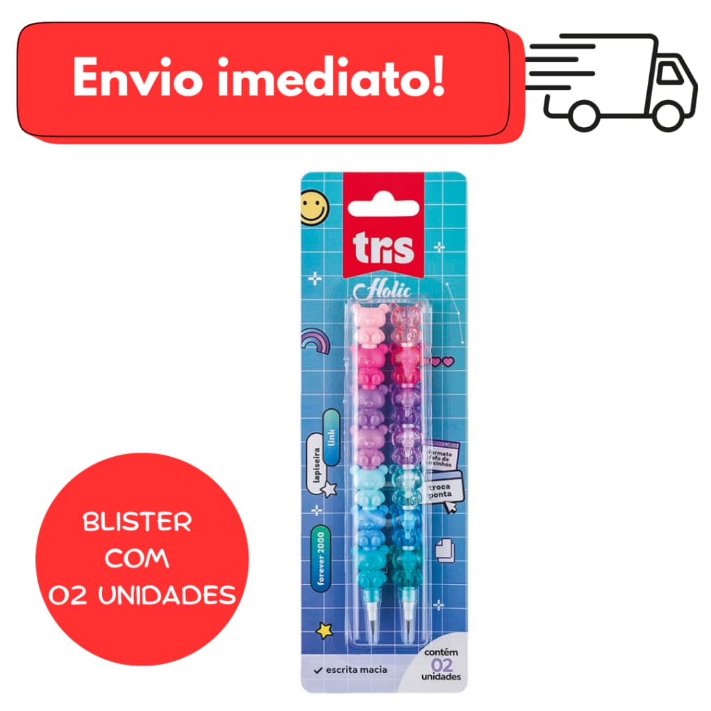 Lapiseira Link Holic Forever 2000 – 1.2mm – Cartela C/2 un – Tris