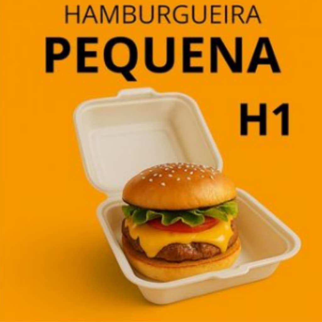 100 Hamburgueiras de Isopor H1 Pequena para Lanche Delivery Sanduíche Bolo