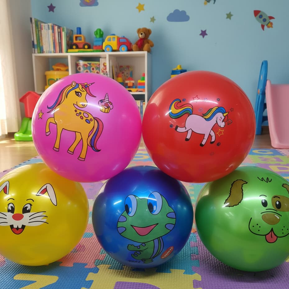Bola Vinil Inflável Infantil  - Kit 10 Unidades Coloridas