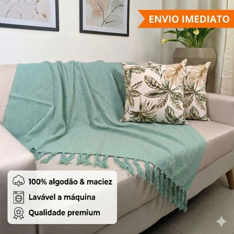 Manta para sofá King Grande Grossa Decoração Para Sala Protetora Decorativa Colcha Coberta