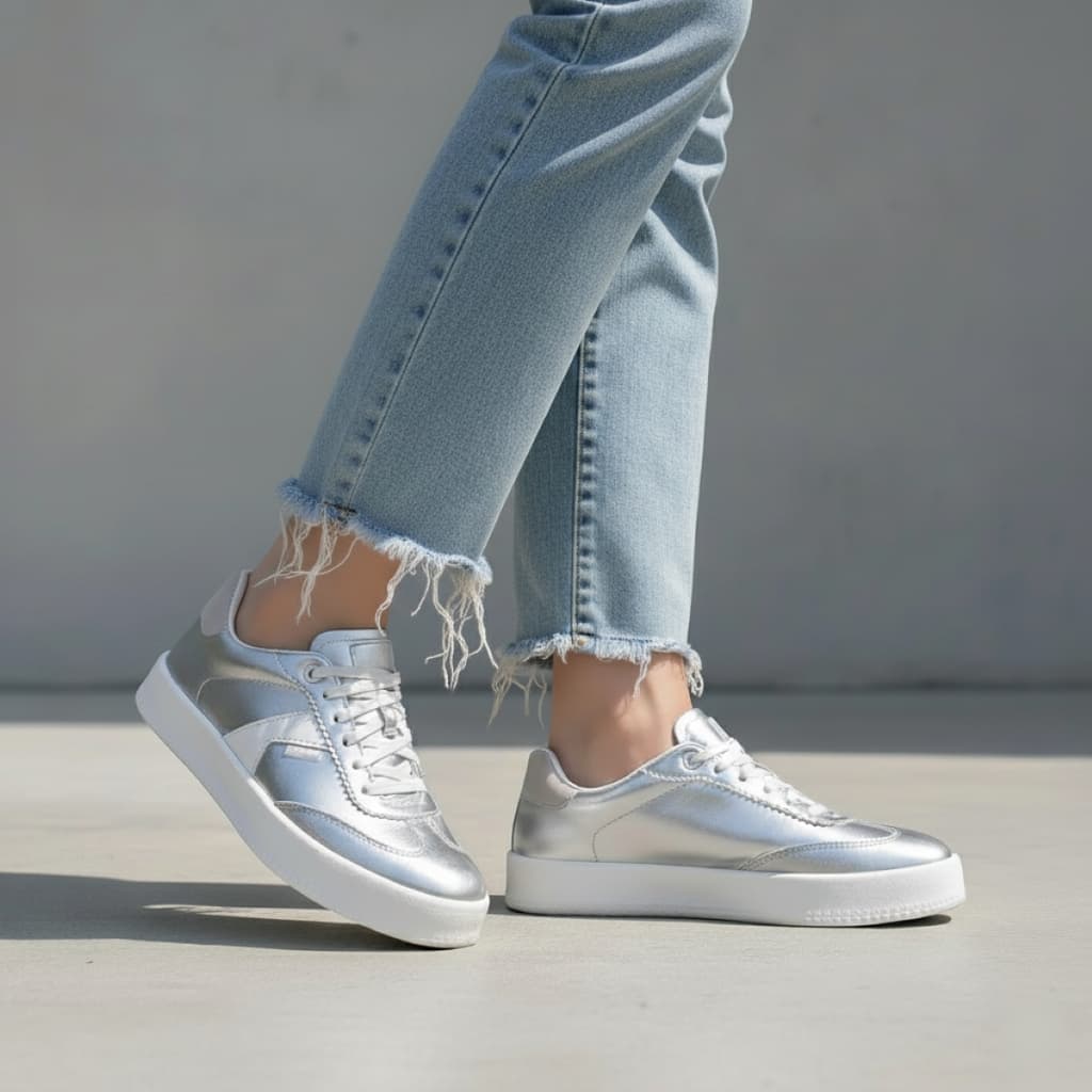 Tenis Prata Feminino Confortável Casual Branco Leve Moda Mulher Urbano Blogueira Baixinho e Basico