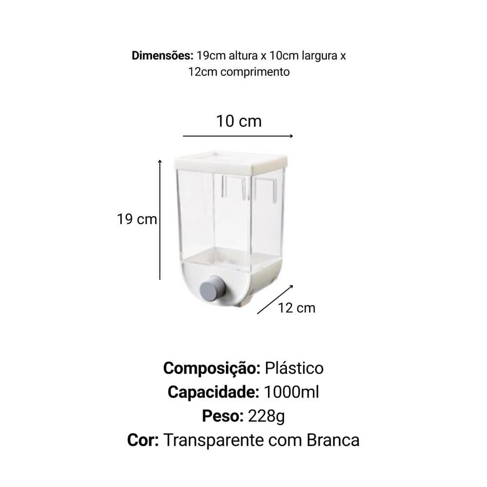 Organizador Dispenser para cozinha, lavanderia. Suspenso Multiuso 1000ml, prende e armazena  fácil