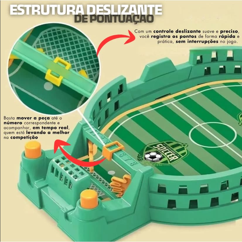 Mini Jogo de Futebol de Mesa Compacto, Divertido e Fácil de Usar brinquedo presente para menina e menino