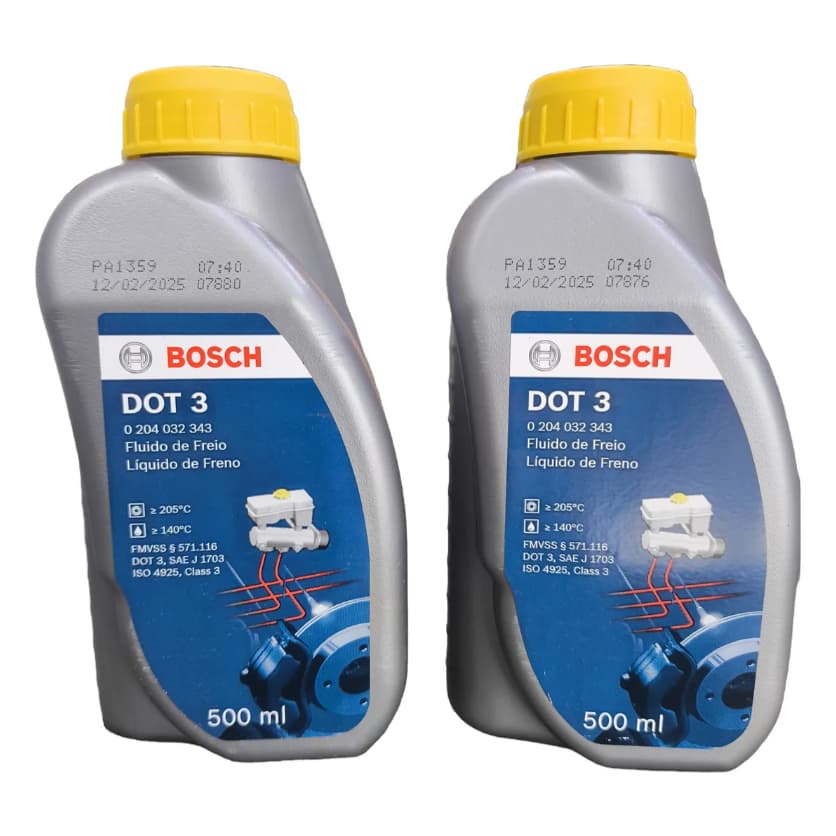 kit 2 Fluidos De Freio Dot3 Ff4500 500ml Bosch 0204.032.343-ht8