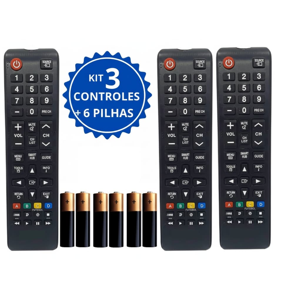 Kit Controle TV Samsung Smart Hub Universal