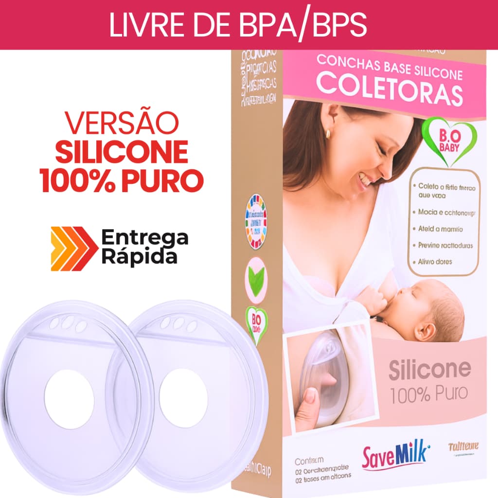 Coletor de Leite Materno MACIO 100% Silicone Puro SAVEMILK – Conchas Amamentação Sem Vazamentos