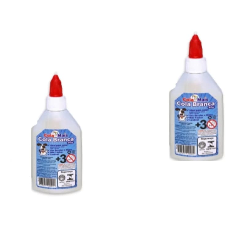 Kit Com 2 Cola Branca Escolar 40G Lavavél Escolar