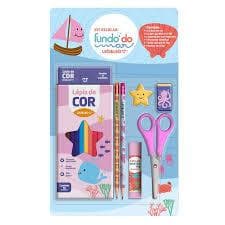 ✨ Kit Escolar 7 Peças – Harry Potter | Hello Kitty | Fini | Fundo do Mar ✨