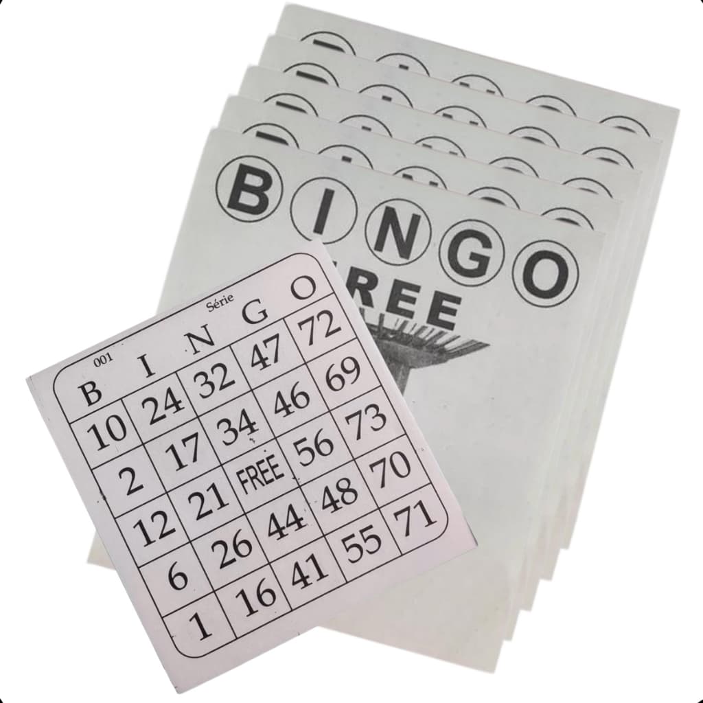 Kit Bloco Jogo Bingo 500 Cartelas 500fls Free Papel 11x10cm series diferentes