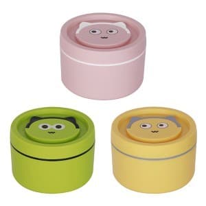 Kit de lanche/marmita infantil com colher - 12,5x8,4cm