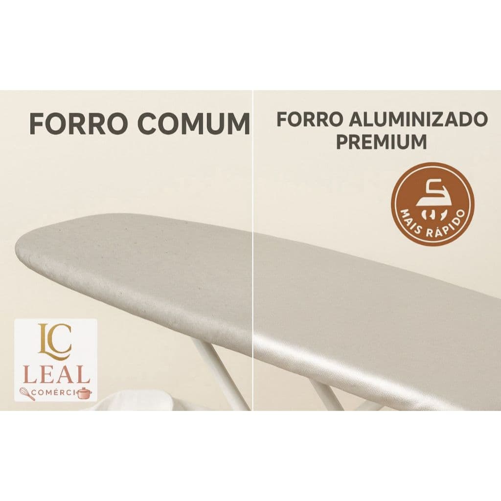 Capa Para Tábua De Passar Roupa Forro Térmico Aluminizado Com Espuma Mesa de Passar 138x45 grande
