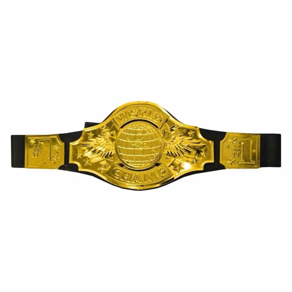 Cinturão Campeão Dourado World Champ - World Champion  - Fantasia - Carnaval - Lutador - Fighter - Artes Marciais - Boxe