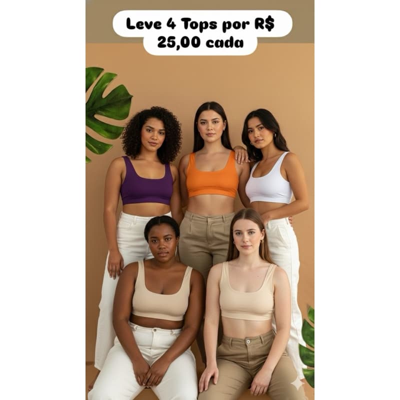 Tops, kit com 4