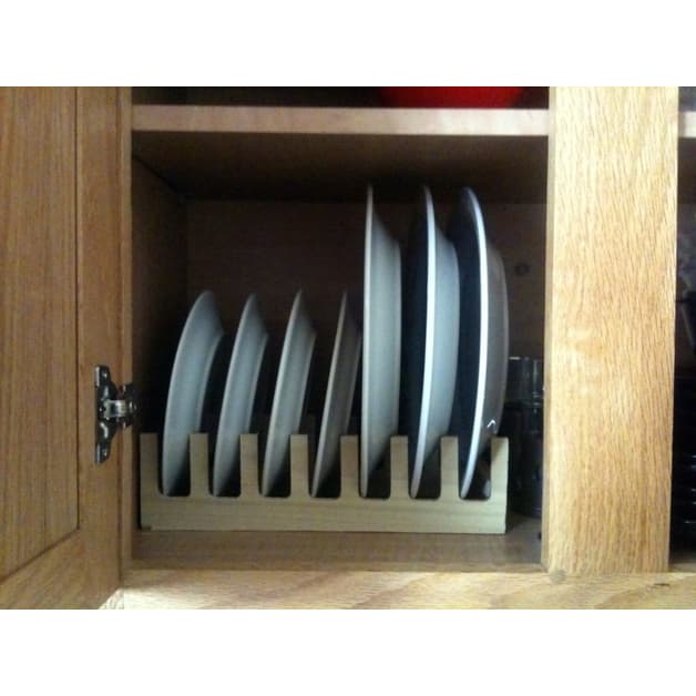Suporte Organizador para Pratos em MDF - Armário e Decoração