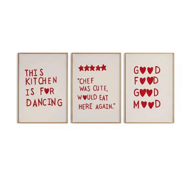 Quadro decorativo Temático cozinha (3 peças)