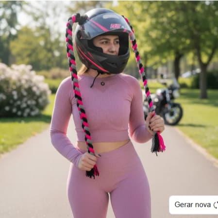 Trancinhas para capacete grande pro tork cinza rosa preto