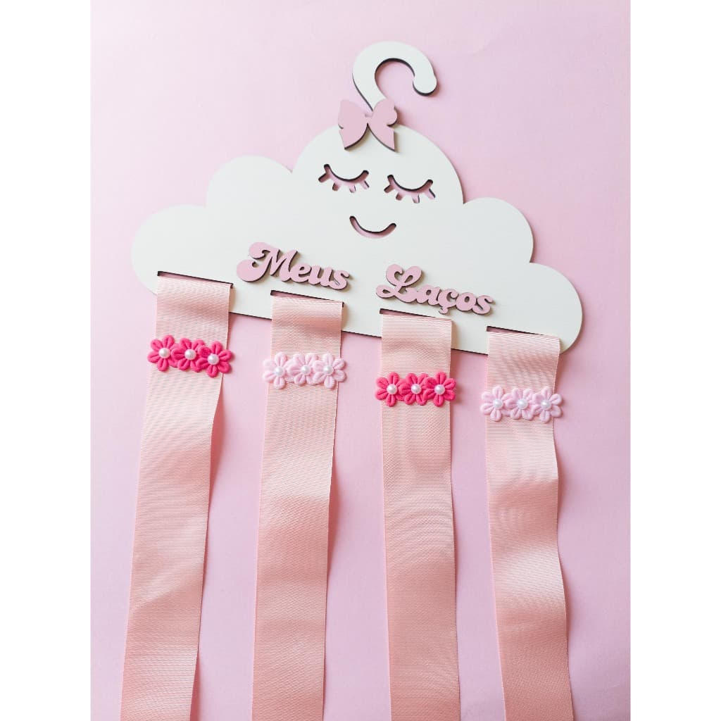Porta laços nuvem- Organização- menina- Laços