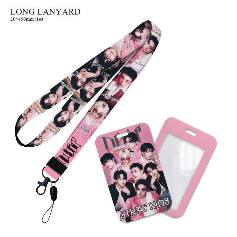 Chaveiro com Cordão e Porta Crachá Stray Kids