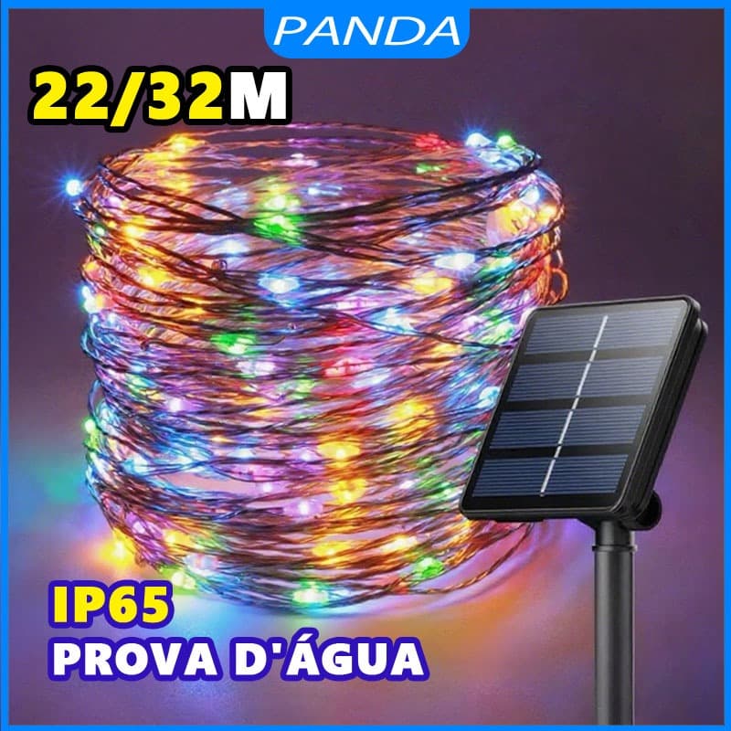 22M/32M Luzes Solares De Fada De Cordas À Prova D'água 8 Modos Para Árvore De Jardim Christmas Raya Decor natal
