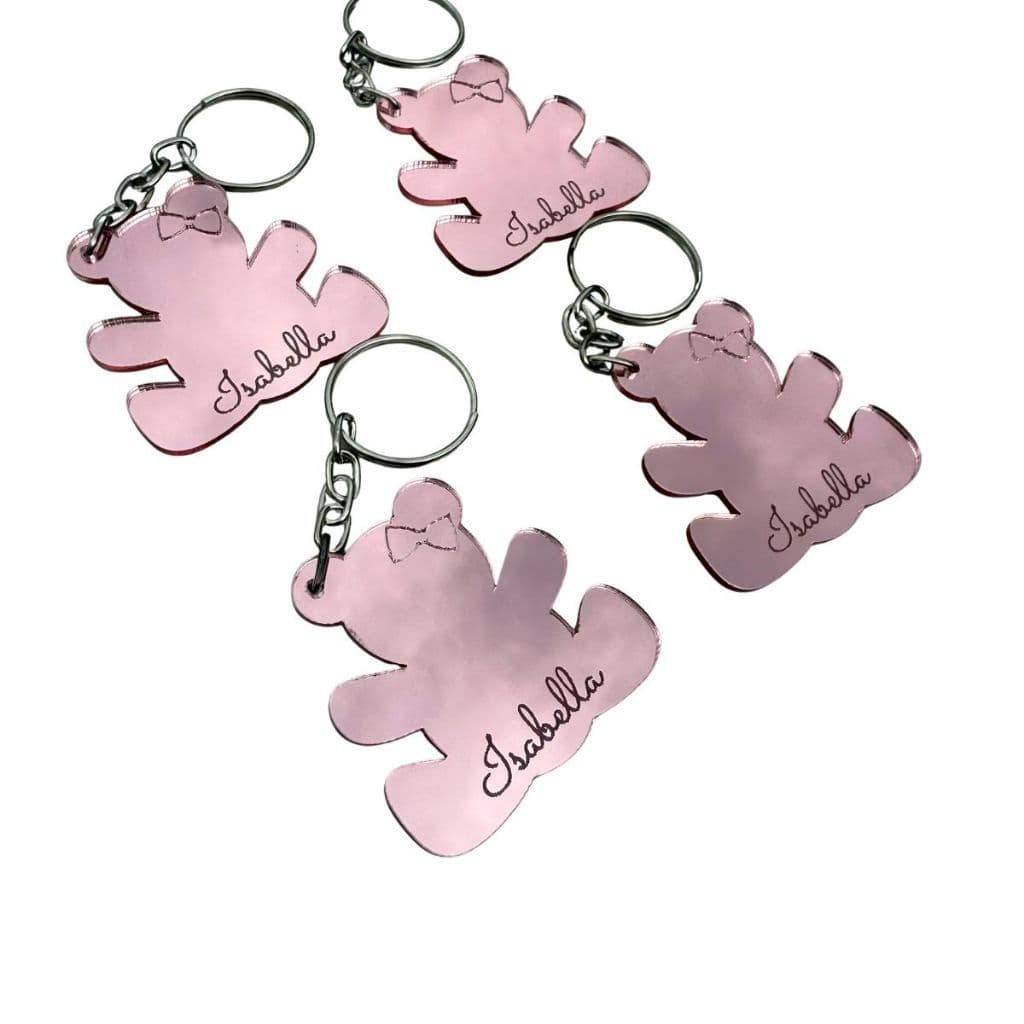 Kit 30 Chaveiros Personalizado Ursa Decoração Nascimento Bebê Enfeite